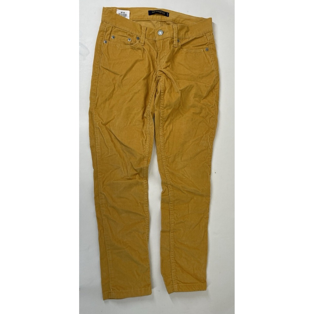 Levis Too Superlow 524 Jeans Corduroy Stretch‎ Womens Size 26x30 Yellow